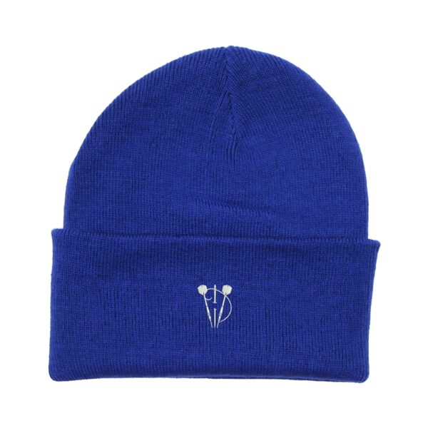 9 Dart Threads Darts Beanie Hat Royal Blue