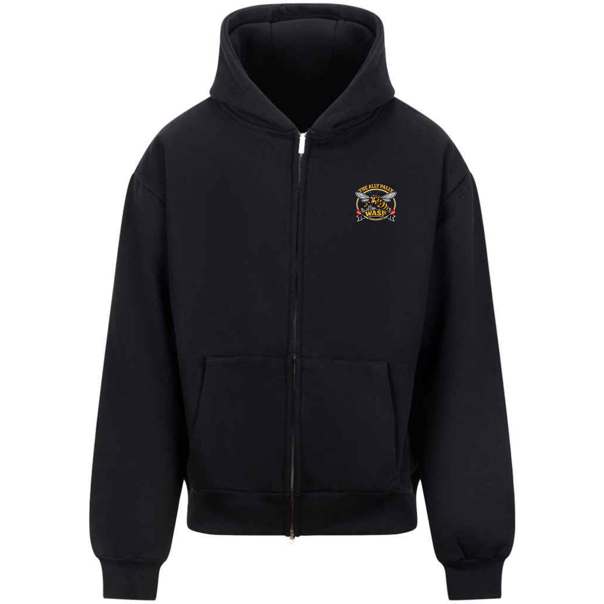 The Ally Pally Wasp Zip Darts Hoodie By 9 Dart Threads