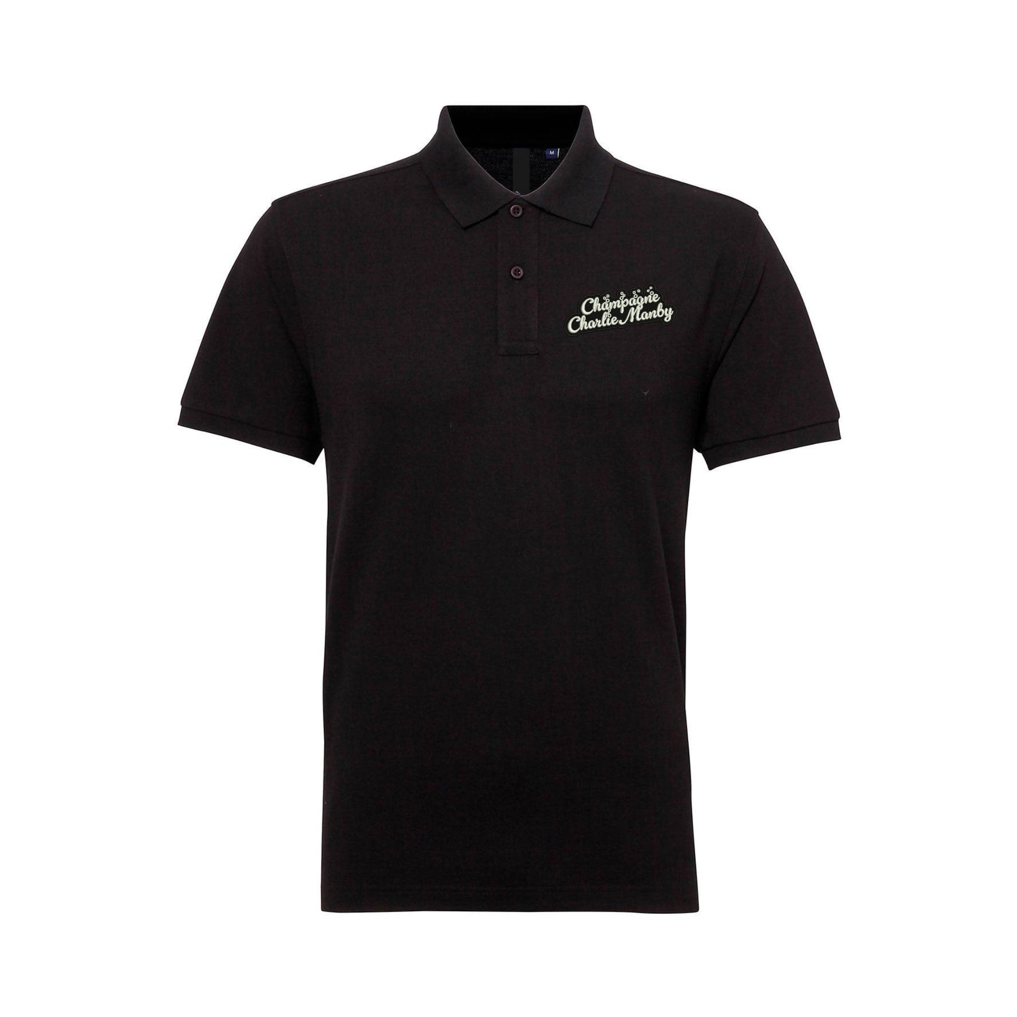 Charlie Manby Logo Polo Darts T-Shirt - Black