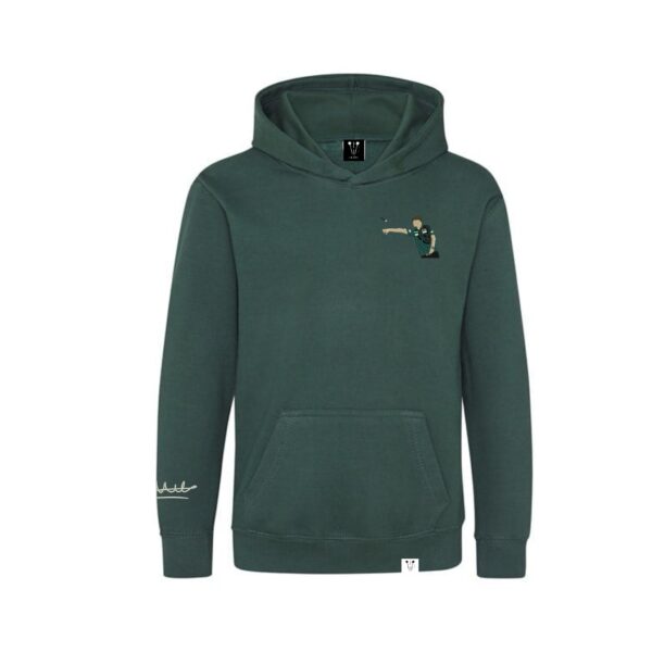 Charlie Manby Signature Darts Hoodie - Bottle Green By 9 Dart Threads